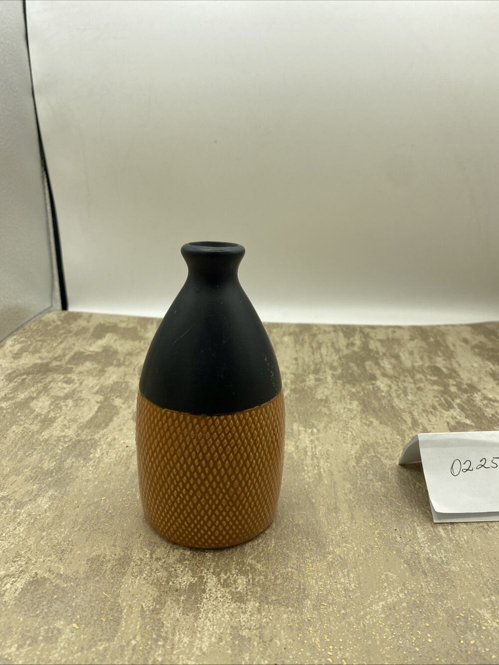 6” Sagebrook Home Two-tone Teardrop Ceramic Vase In Brown And Black